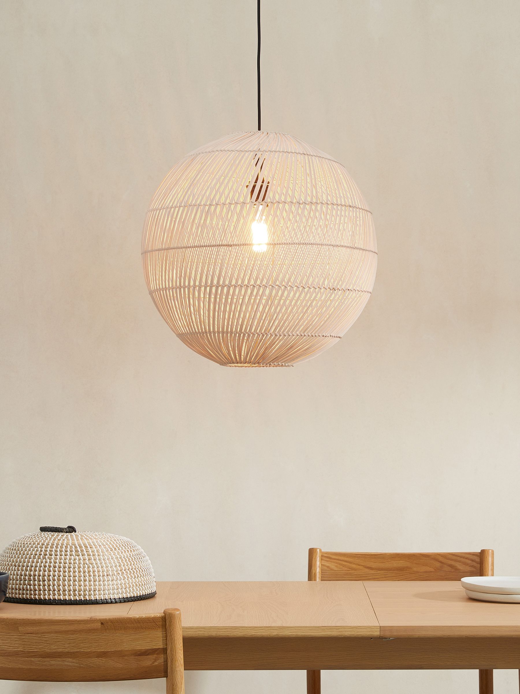 Java Round Lamp Shade in Natural Rattan