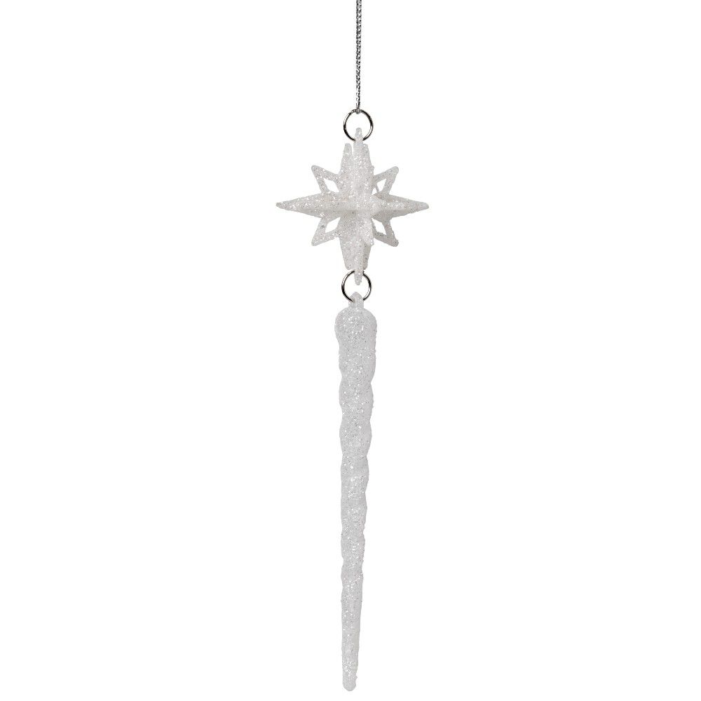 Suspension de No&euml;l étoile avec forme stalactite glaçon