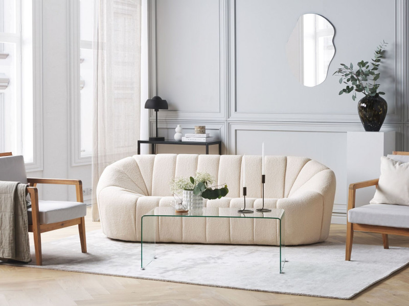 Sofa 3 osobowa bouclebiała
