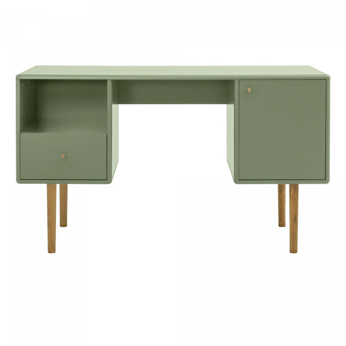 MARCEAU - Bureau moderne en bois avec rangements MARCEAU vert