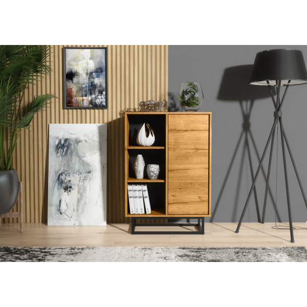 Komoda RTV 100cm Loft ONE FURNITURE - Laminat Dębowy