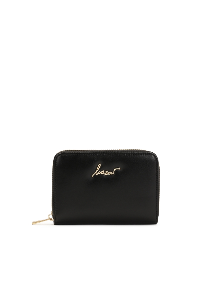 Black wallet with elegant logo