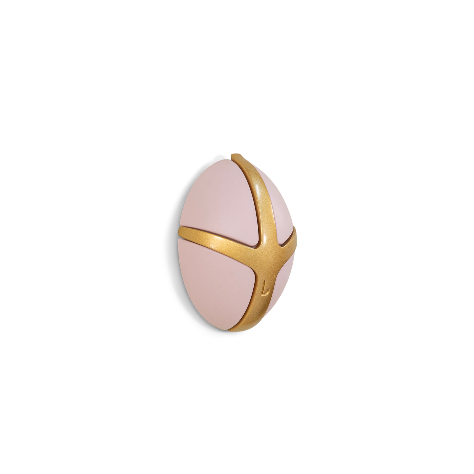 Spinder Design kapstok Tick - Pale Pink / Goud - 3 haken