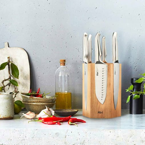 Furi Pro 7Pc Magnetic Hexagonal Block 7 Piece Knife Set