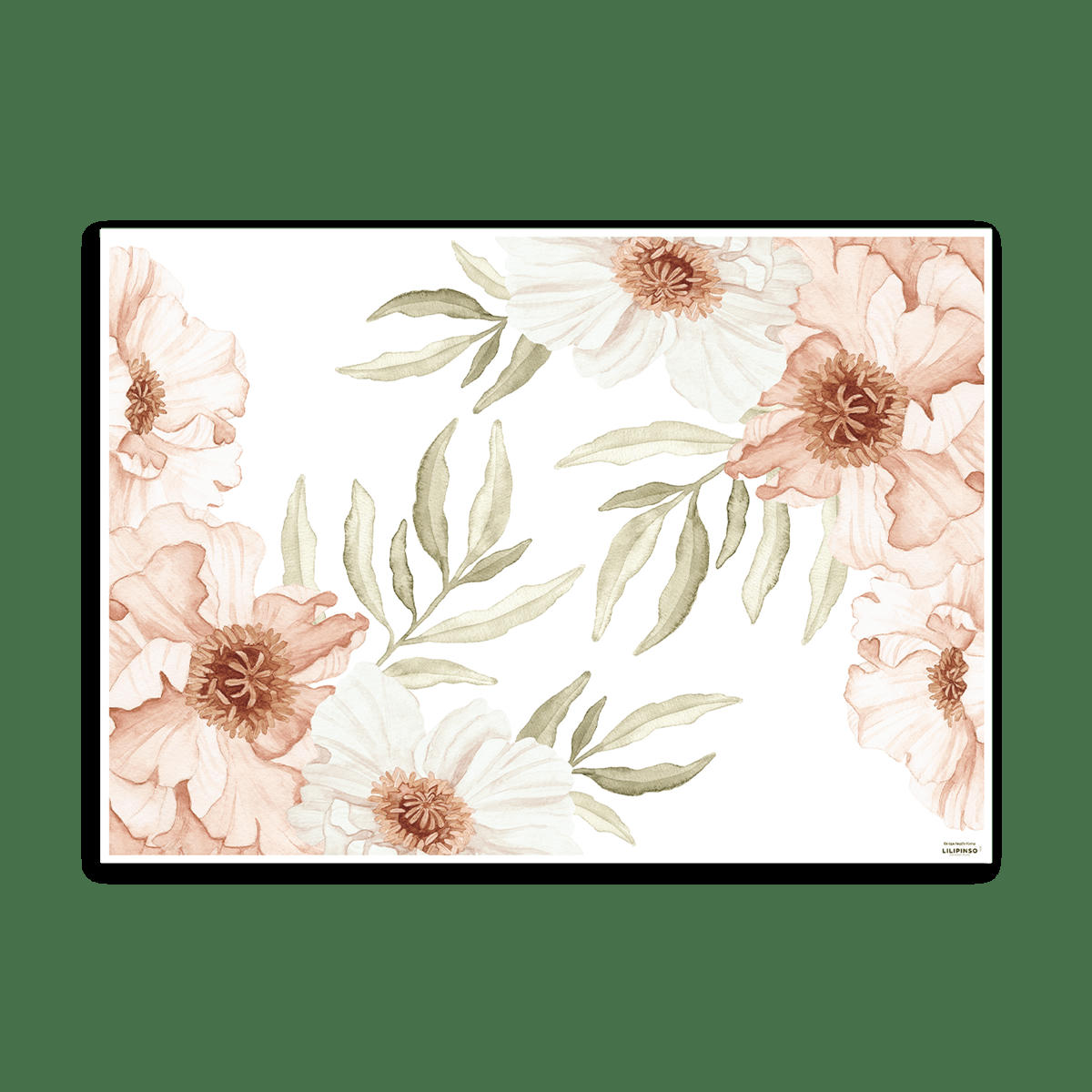 POPPIES - Stickers muraux grand bouquets en vinyle mat multicolore