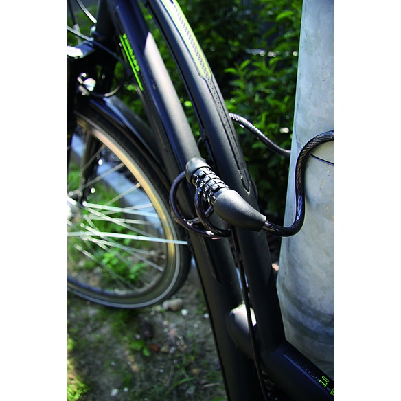 Fahrradschloss, Zahlencode, Stahl, schwarz