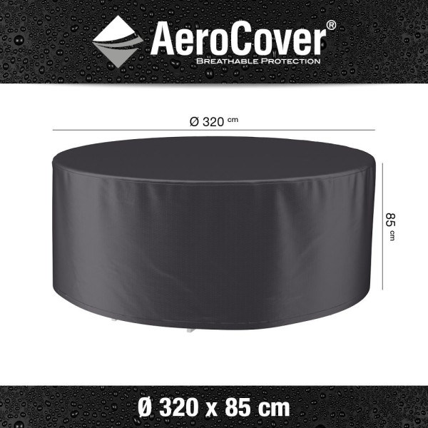 Pokrowiec okrągły na meble7917 320x320x85 AeroCover szary