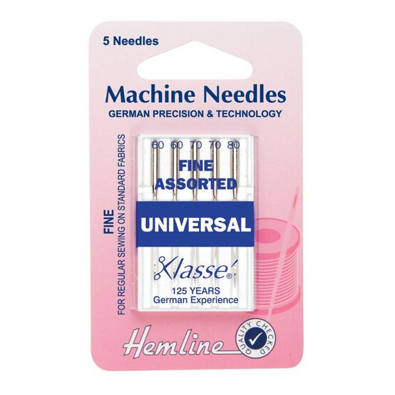 Hemline Assorted Fine Machine Needle 5 Pack