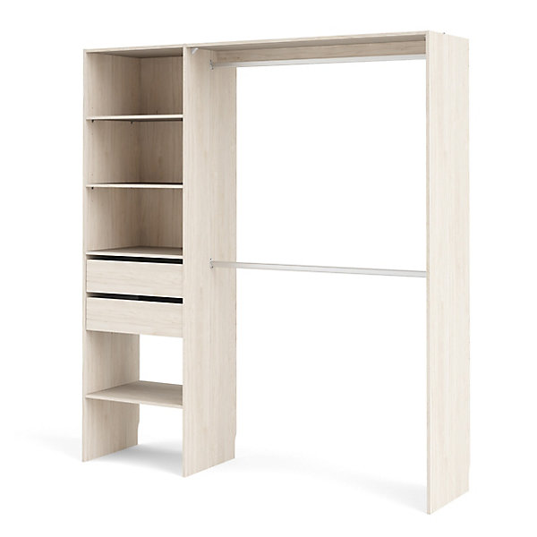 Kit dressing 1 colonne réversible L. 181,5 x H. 200 x P. 45 cm, effet chêne, GoodHome Zodiak