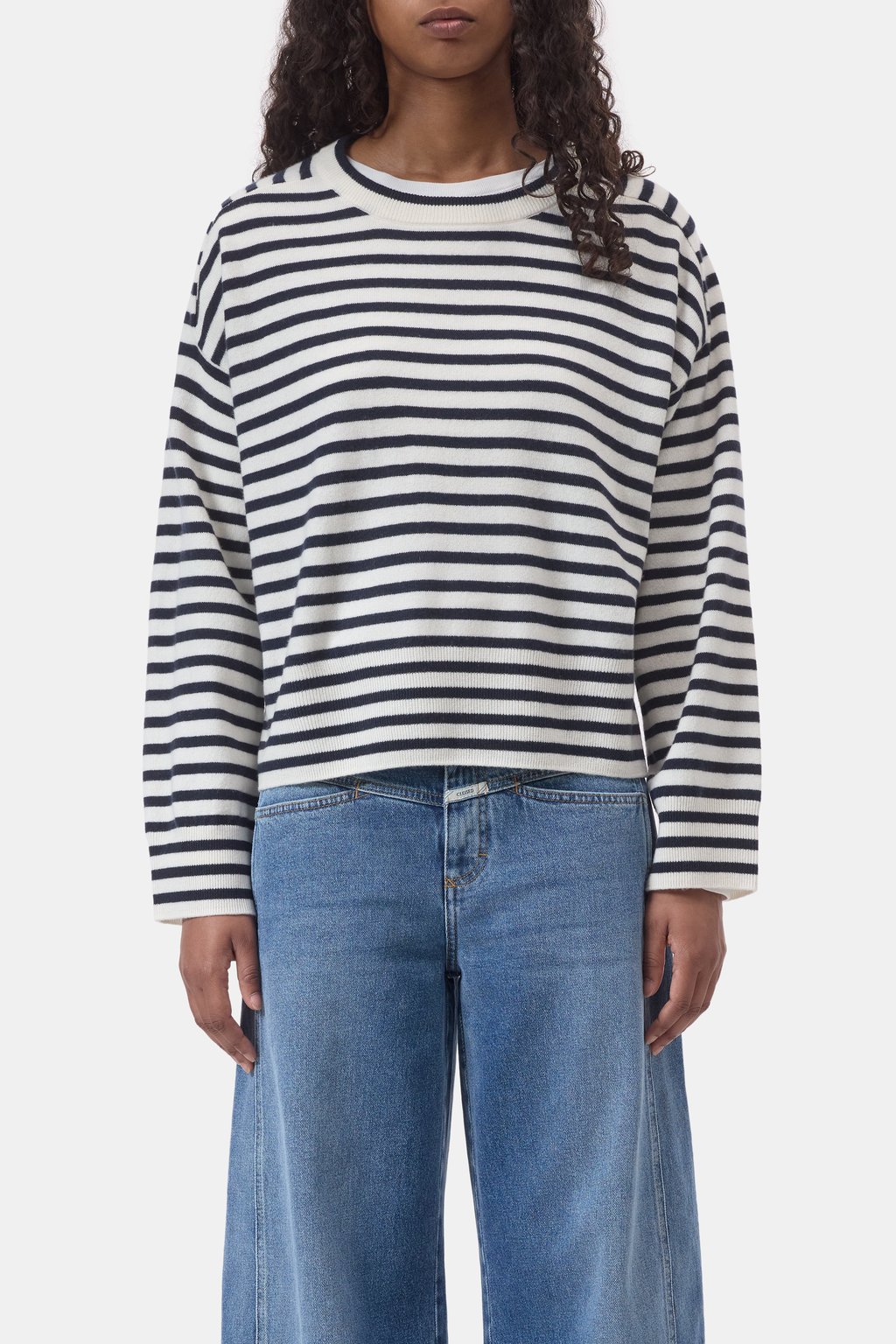 Gestreifter Kaschmir-Pullover