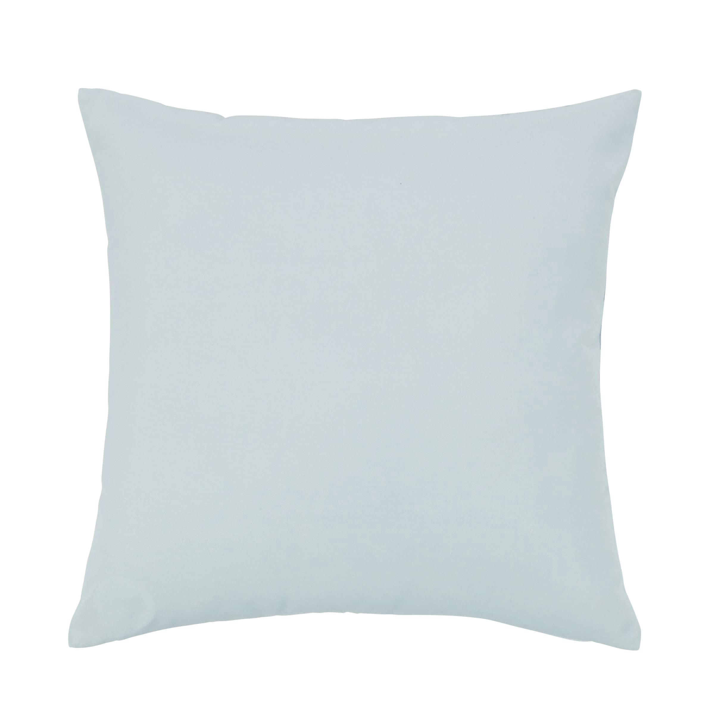 ATHENA - Coussin d'extérieur en polyester recyclé imprimé vase motifs à rayures bleu et rose 45x45