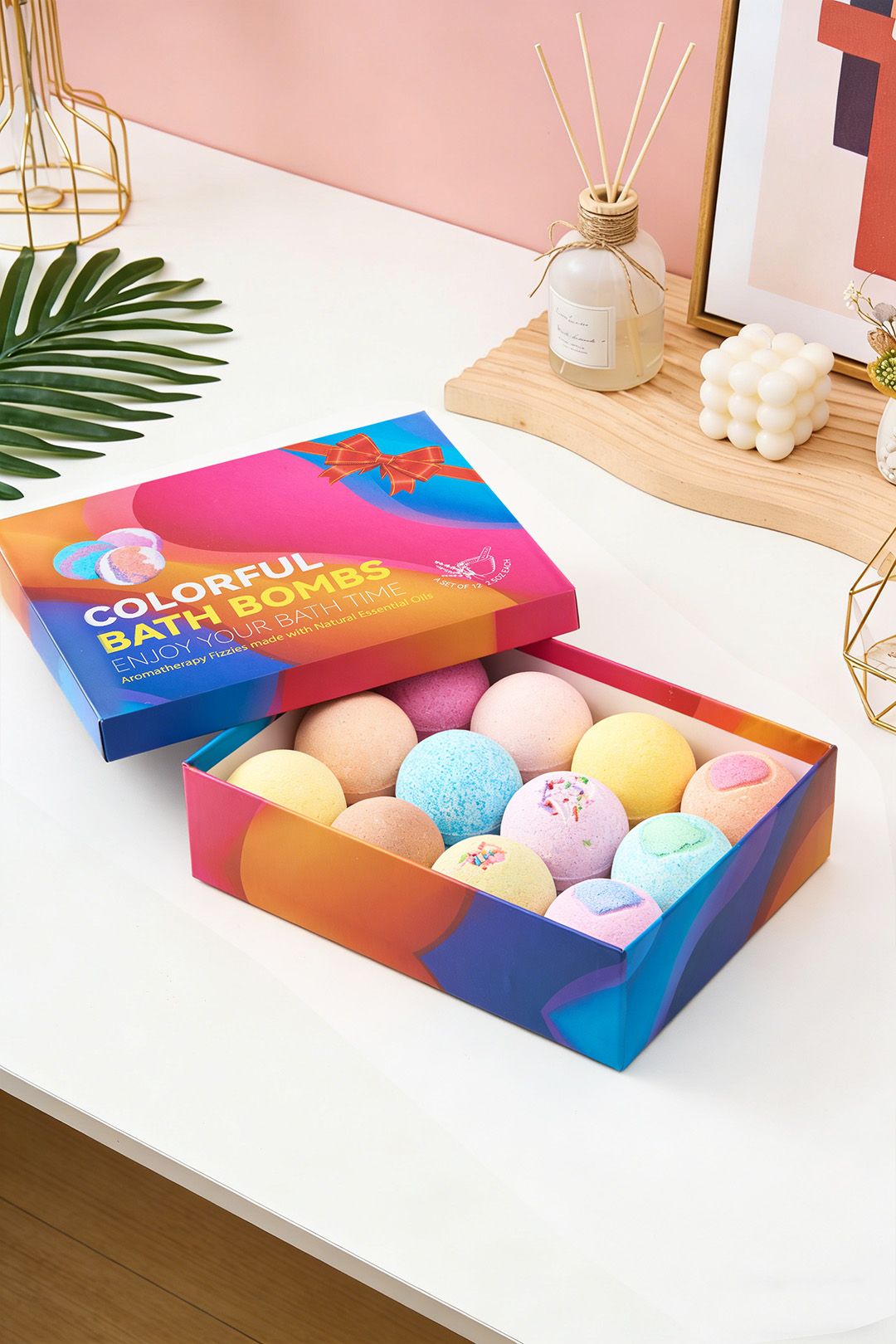 Living and Home 12pcs Fizzy Bubble Bath Bombs Set