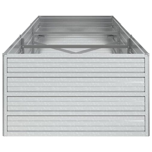 NNEVL Garden Raised Bed 240x80x45 cm Galvanized Steel Silver