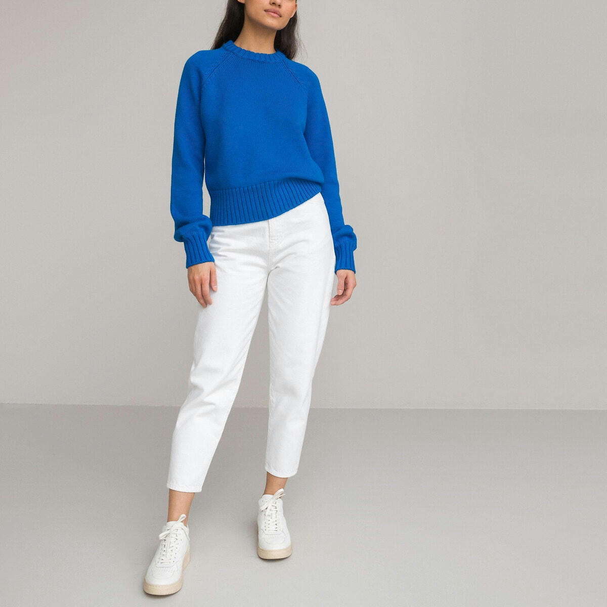 Pull col rond manches longues