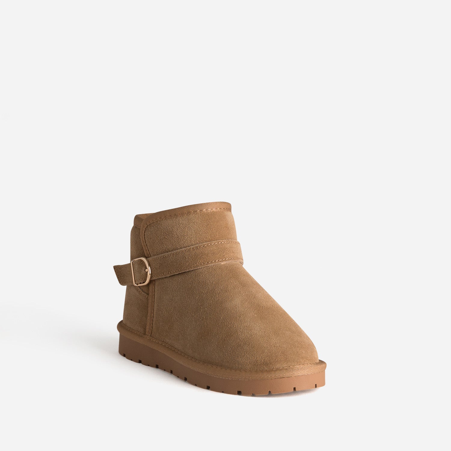 Boots BUGGY camel cuir velours fourré