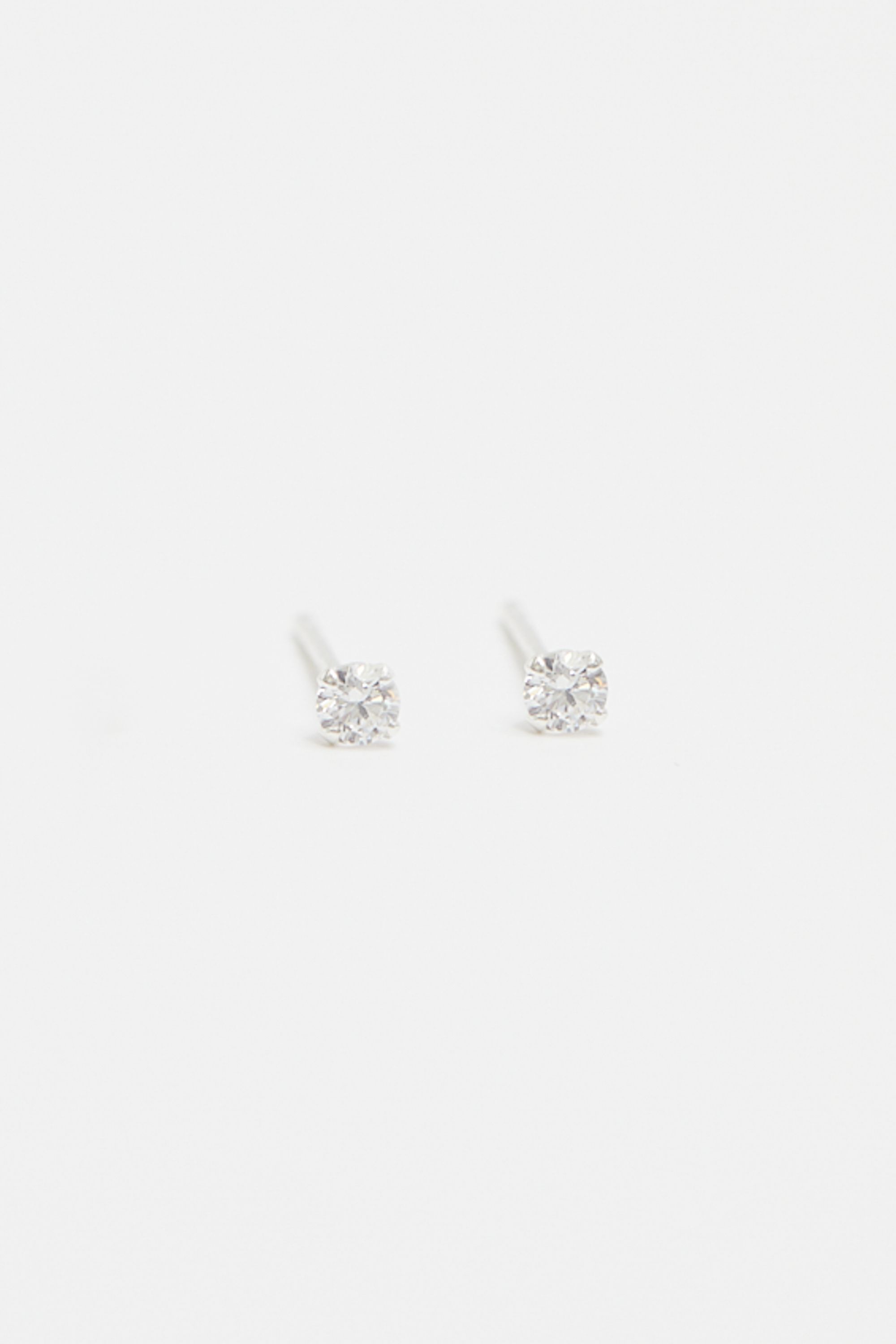 Simply Silver Sterling Silver 925 with Cubic Zirconia 3mm Brilliant Round Stud Earrings