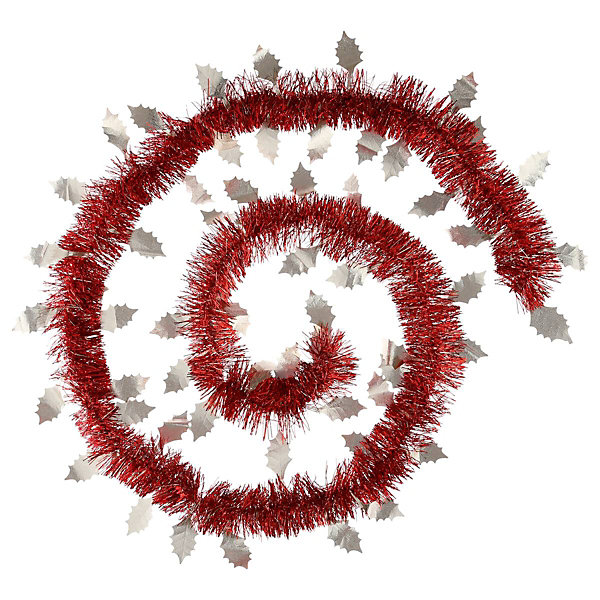 Guirlande feuilles frosty 15cmx2m 4 plis soir de Noël- Doré- Atmosphera