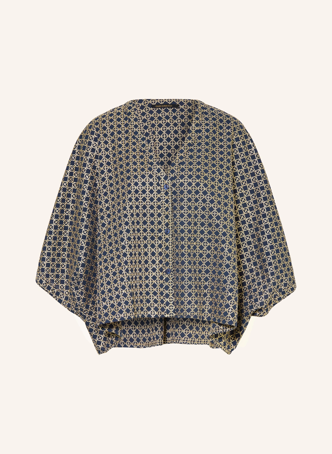 Greek Archaic Kori Bluse mit 3/4-Arm