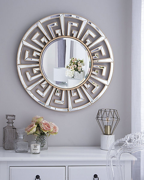 Miroir FLERS 70 cm 70 cm Métal Doré