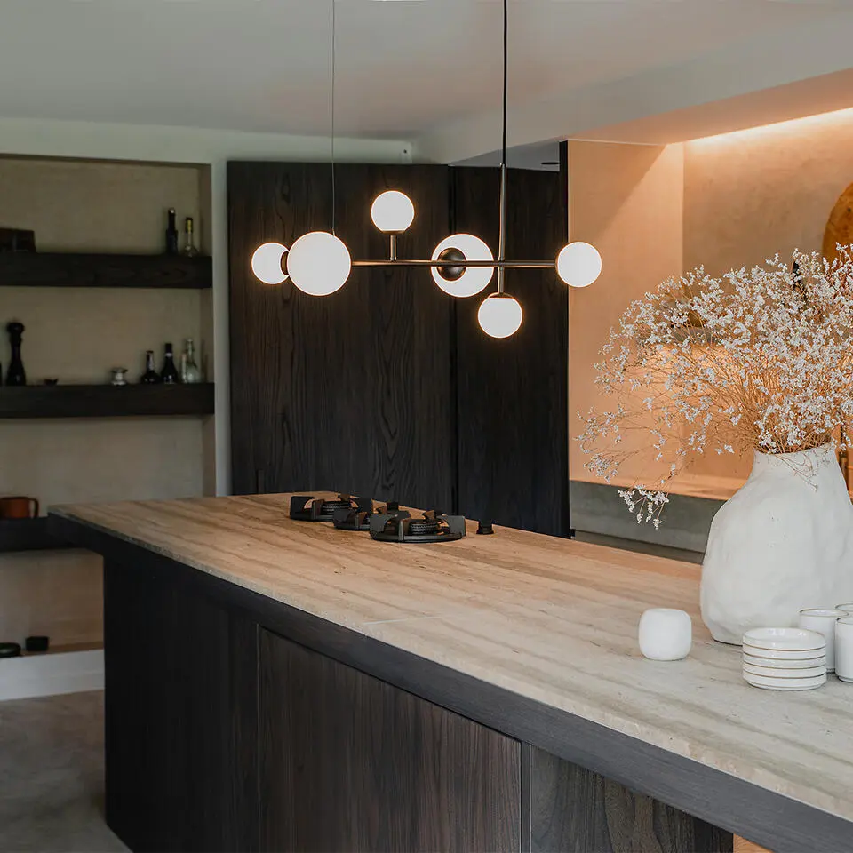 Qazqa hanglamp monaco zwart g9