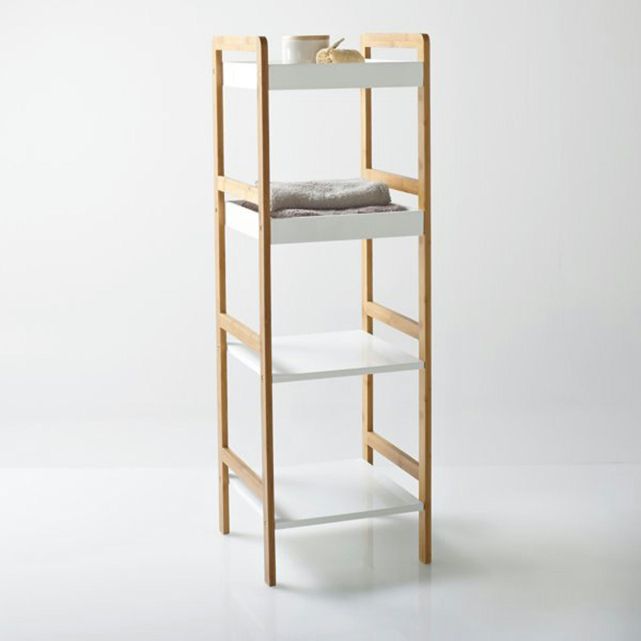 Étagère de salle de bain, 4 plateaux, Lindus