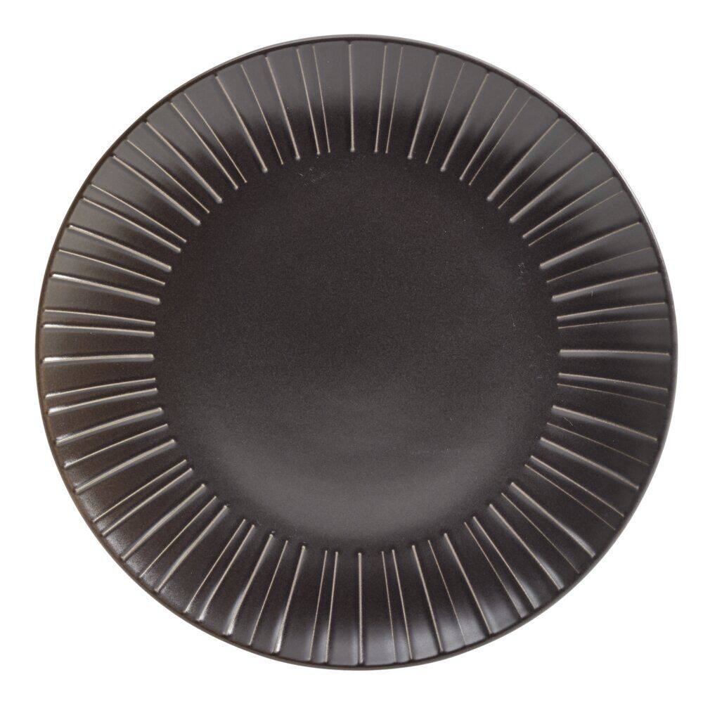 Assiette plate en céramique noir Ø27cm