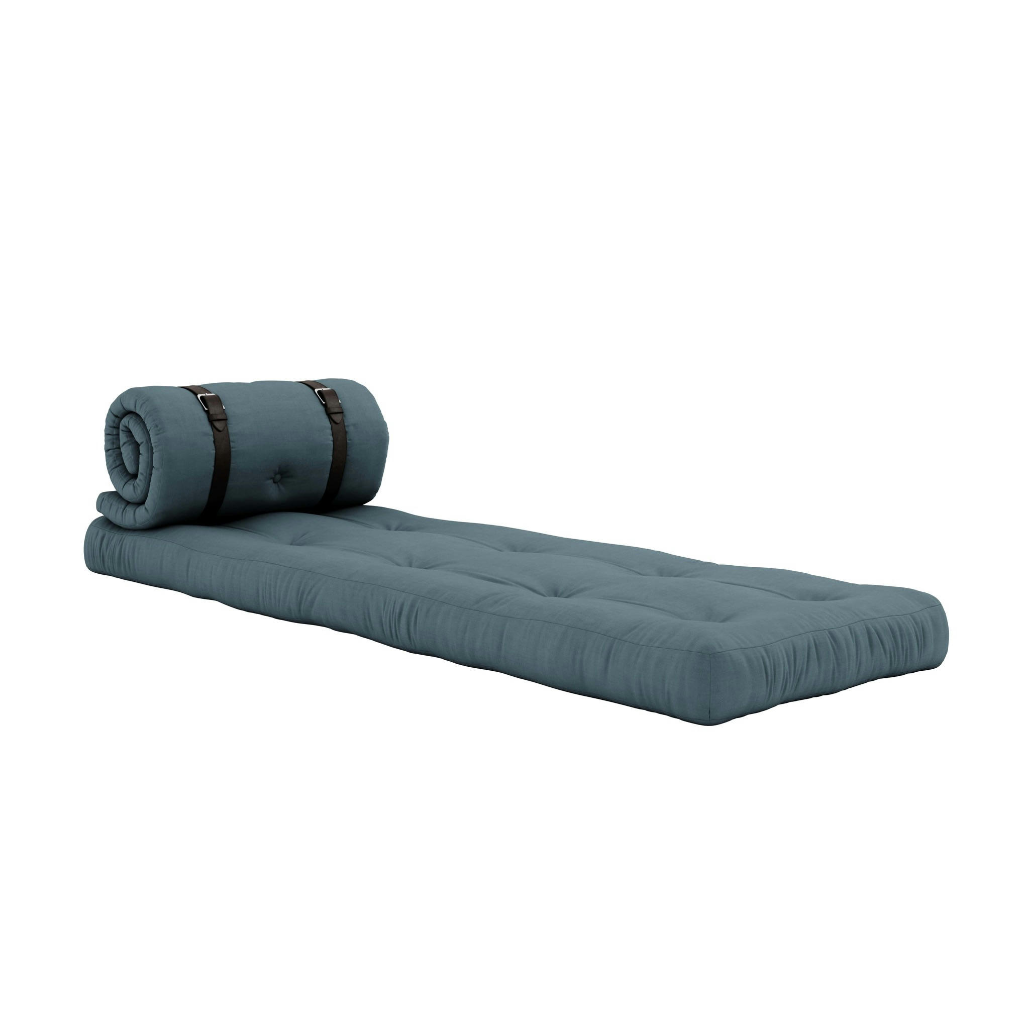 - Matelas futon pouf 2 en 1 bleu marine 70x200