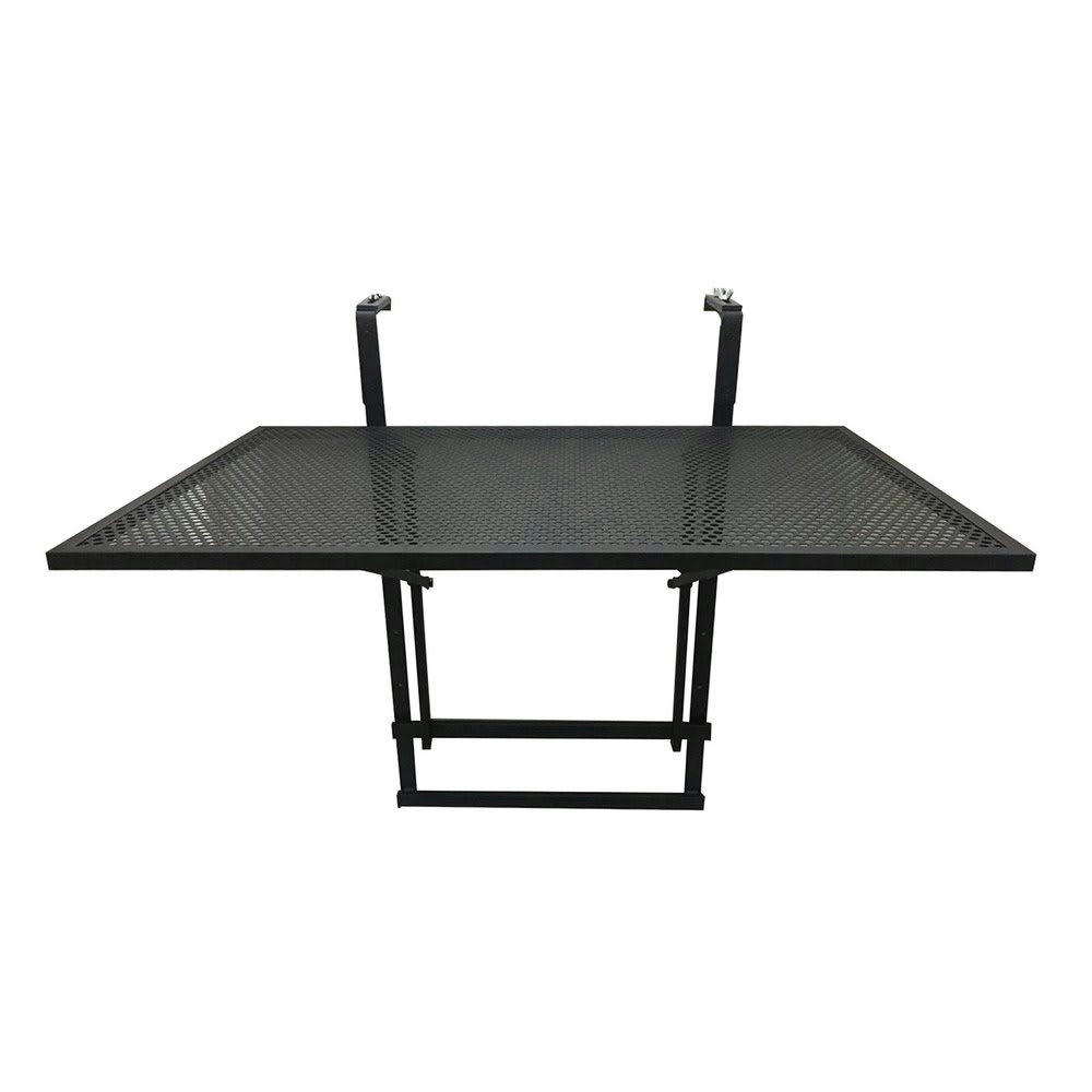 LINA - Table de balcon pliable en métal noir