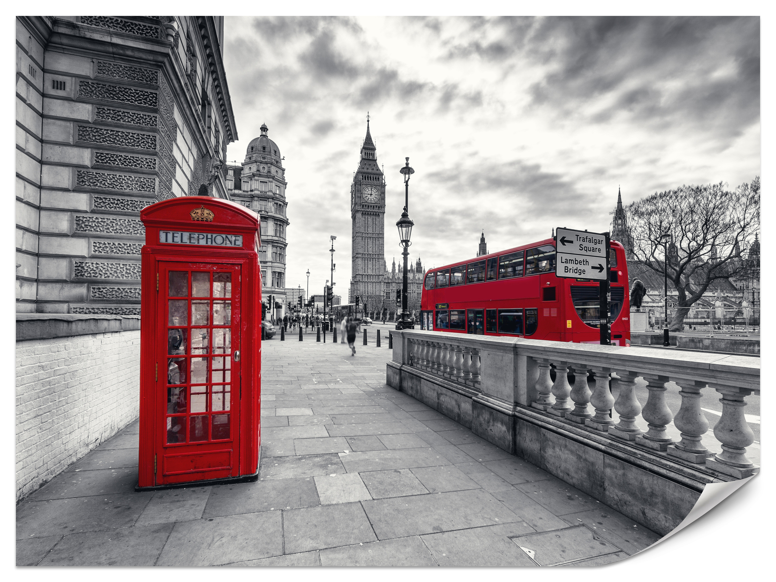 Fototapeta Londyńska budka telefoniczna 200x140cm
