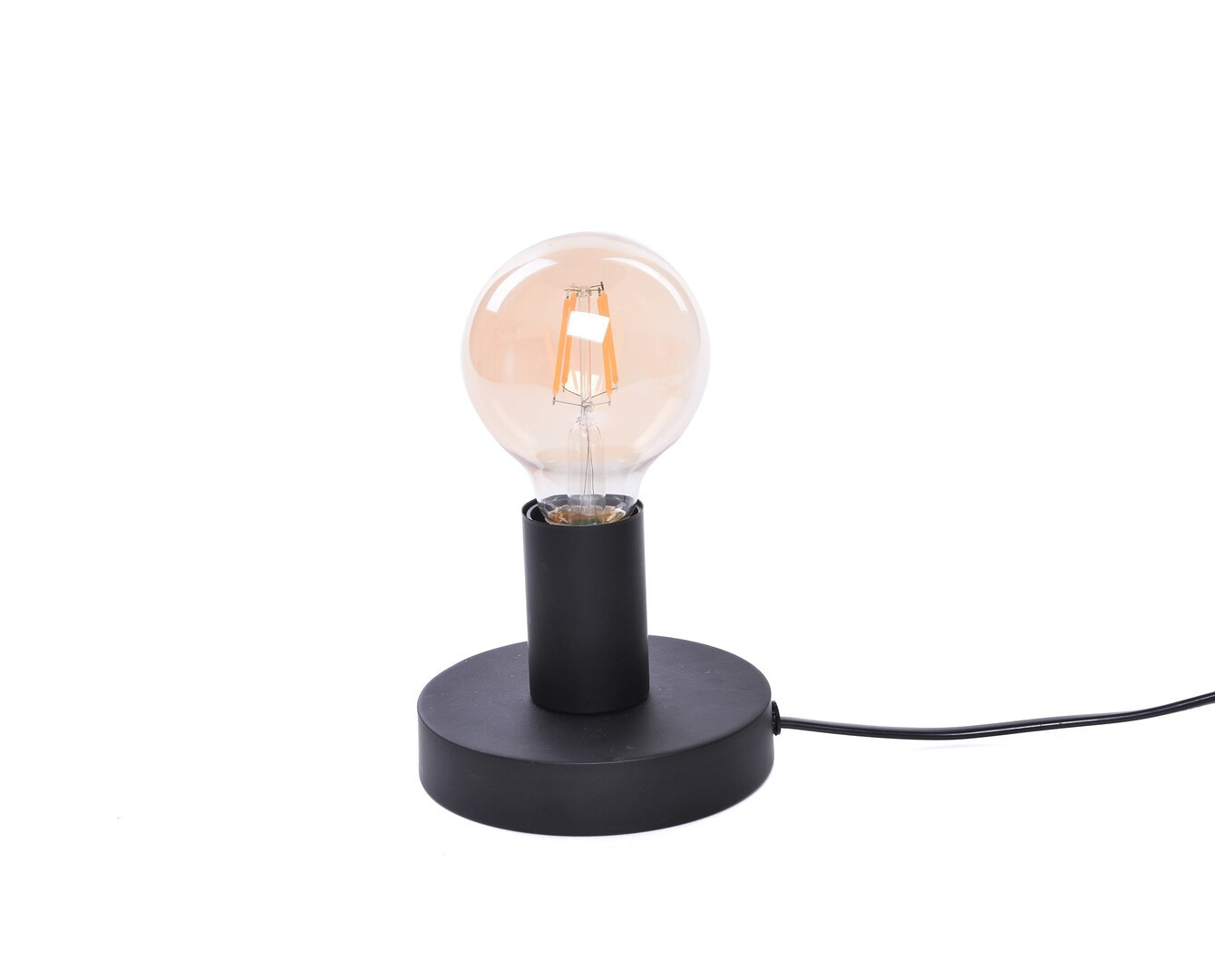 Lampa stołowa nocna czarna Bowie 1xE27x60W wys:9,5cm Rabalux