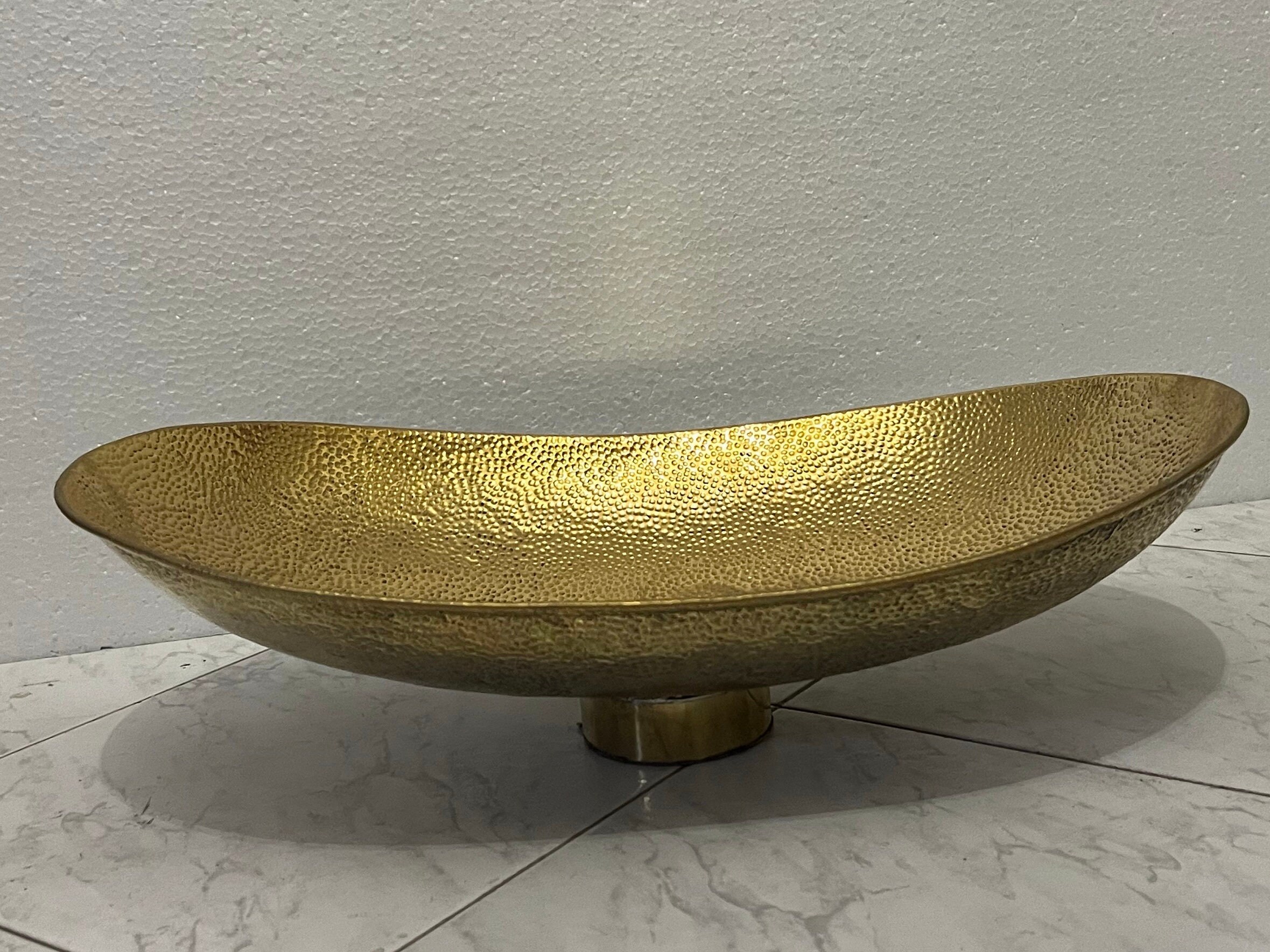 Brass Bathroom Vessel Sink, Unique Bathroom Sink, Antique Brass Vanity Sink, Handmade Hammered Sink