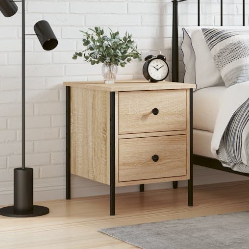 NNEVL Bedside Cabinet Sonoma Oak 40x42x50 cm Engineered Wood