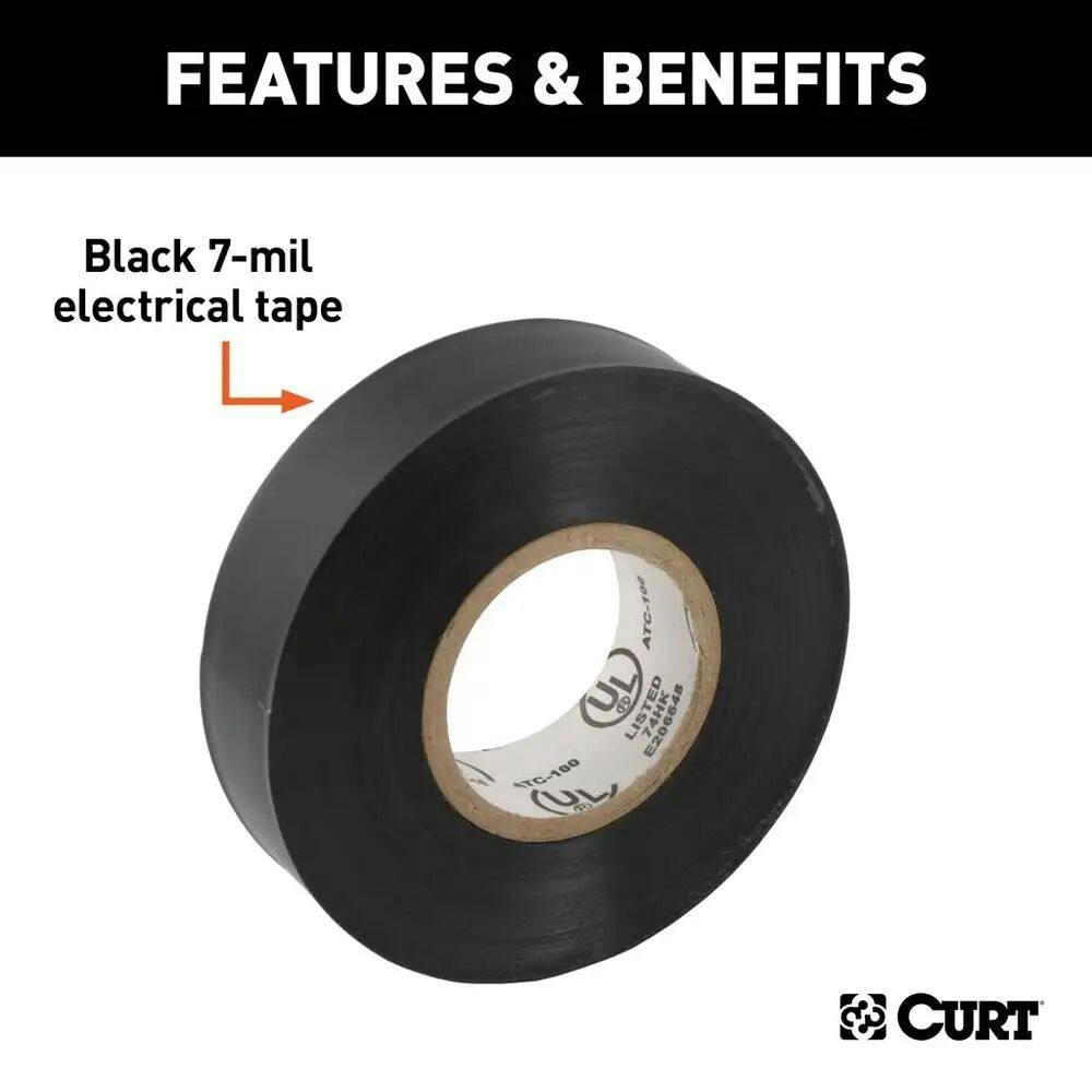 CURT 3/4-in Electrical Tape (60-ft Rolls, 10-pk)