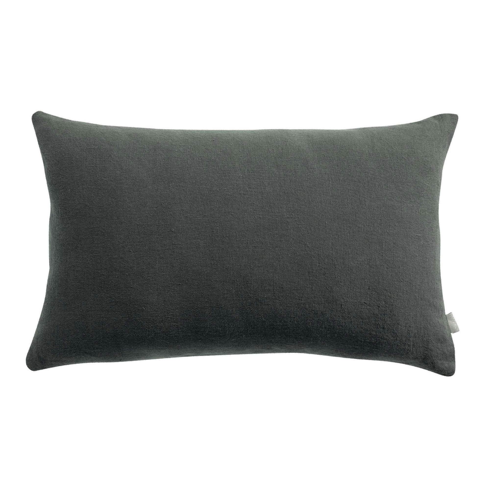 ZEFF - Coussin uni  en coton tonnerre 30 x 50
