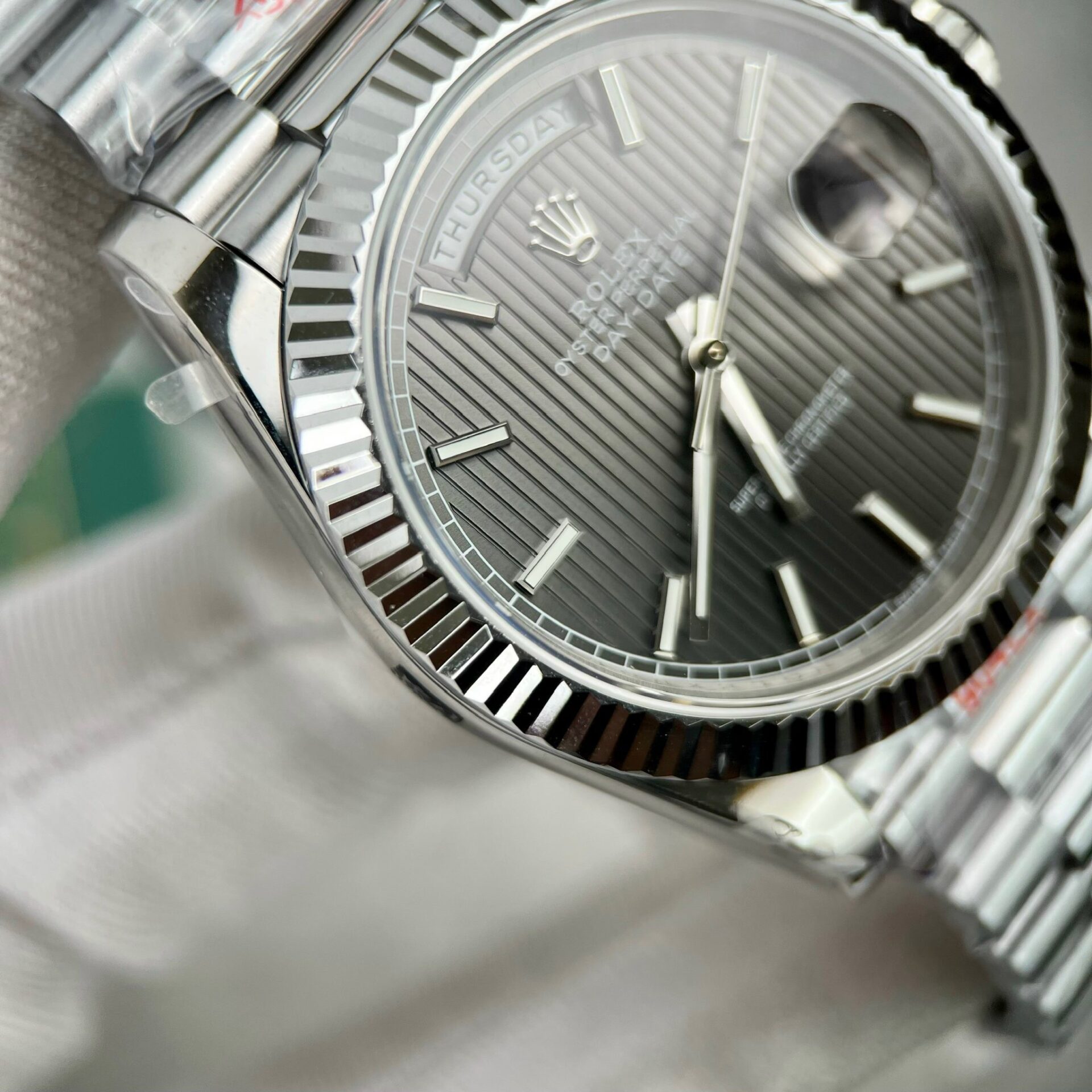 Rolex Day-Date 228236 904L Steel Grey Dial 40mm Super Clone