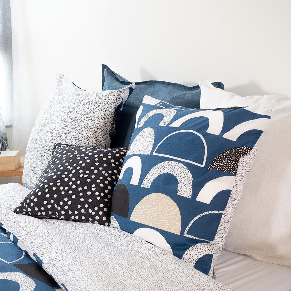 BERLIOZ - Housse de couette 240x260 + 2 taies 100% coton 57 fils