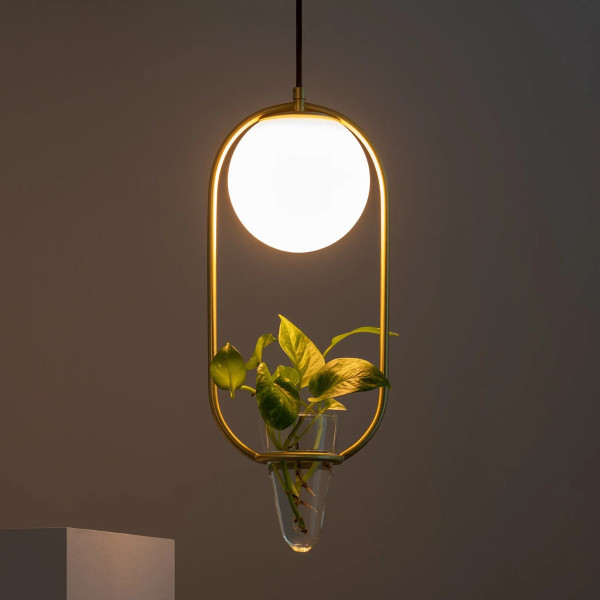 Lampa wisząca złoto-biała Milano 1xE27x40W wym: 120x19,5x20 cm Abruzzo