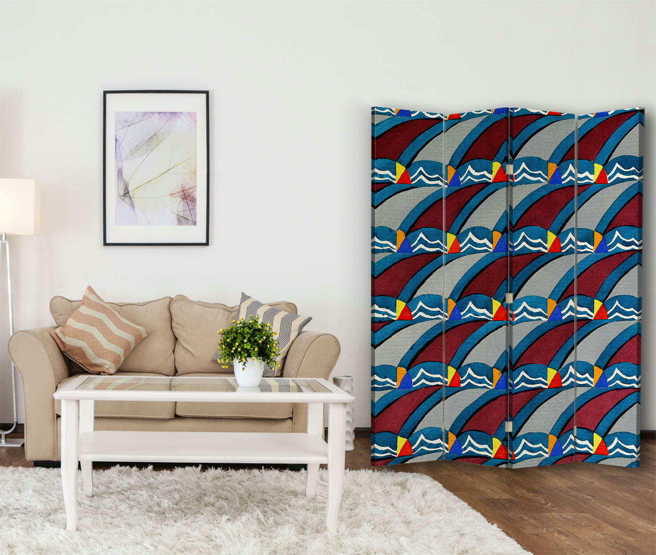 - Paravent Kunstgewerbliche Schmuckformen - C. Stoll 145x180cm