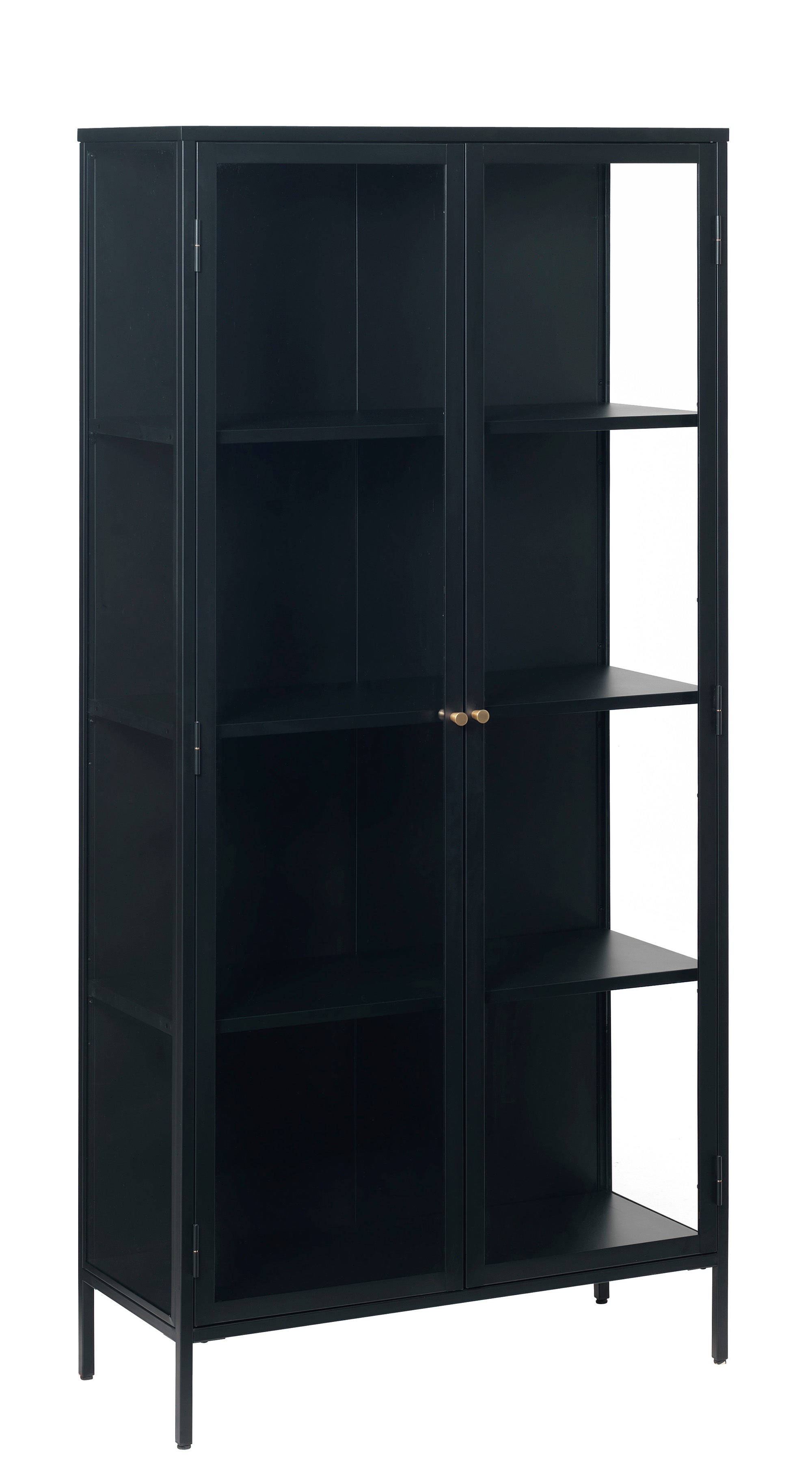 Rebellenclub Vitrinekast Nimbin - 190 x 90 cm - Zwart