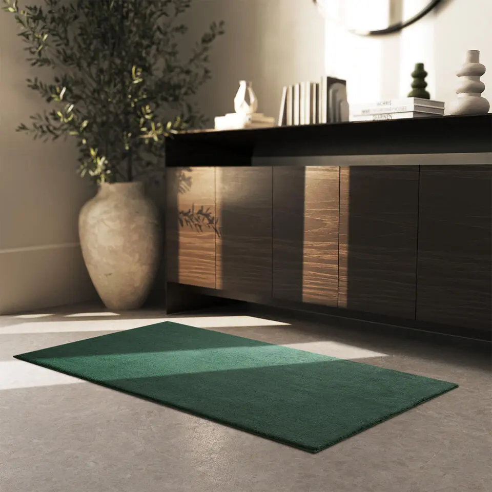 tectake? Kortpolig vloerkleed Soft Zone 80 x 150 cm - Groen