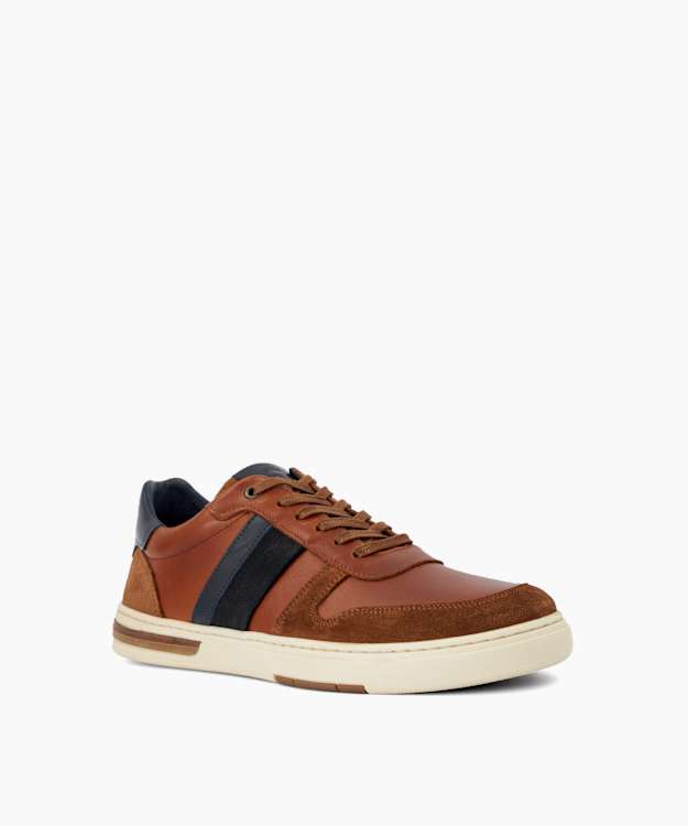 Terence Tan - Leather-Trim Low-Top Trainers