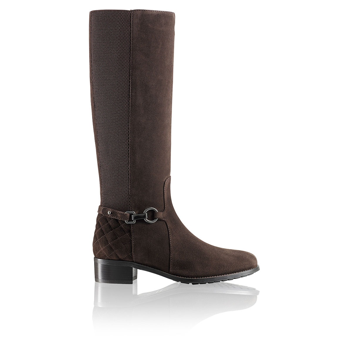 Russell & Bromley ORACLE DRY Quilt Heel Riding Boot