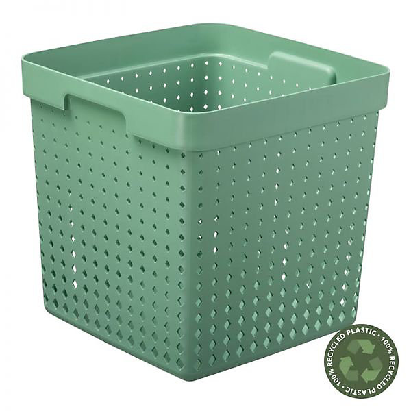 Grand Panier de rangement en Plastique Recyclé XL - Vert