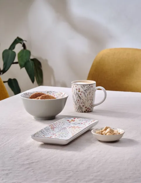 Krus EMIL Ø8xH10cm 35cl m/blomster