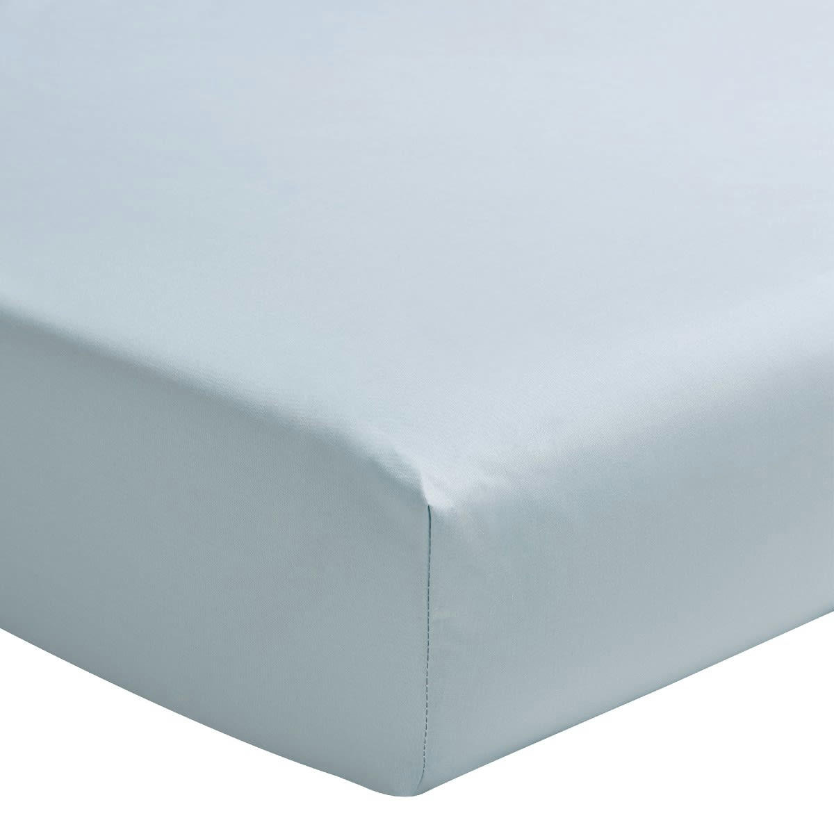 ROYAL LINE - Drap housse uni en percale de coton bleu 140x190