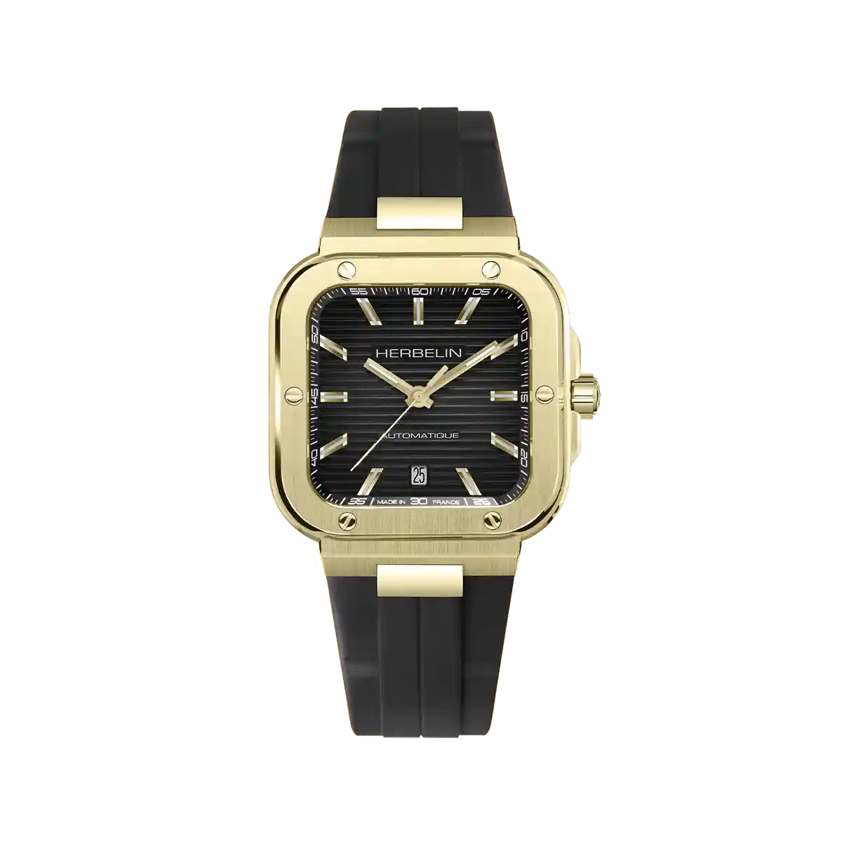 CAP CAMARAT – SQUARE AUTOMATIQUE  – ACIER PVD OR 1N & NOIR