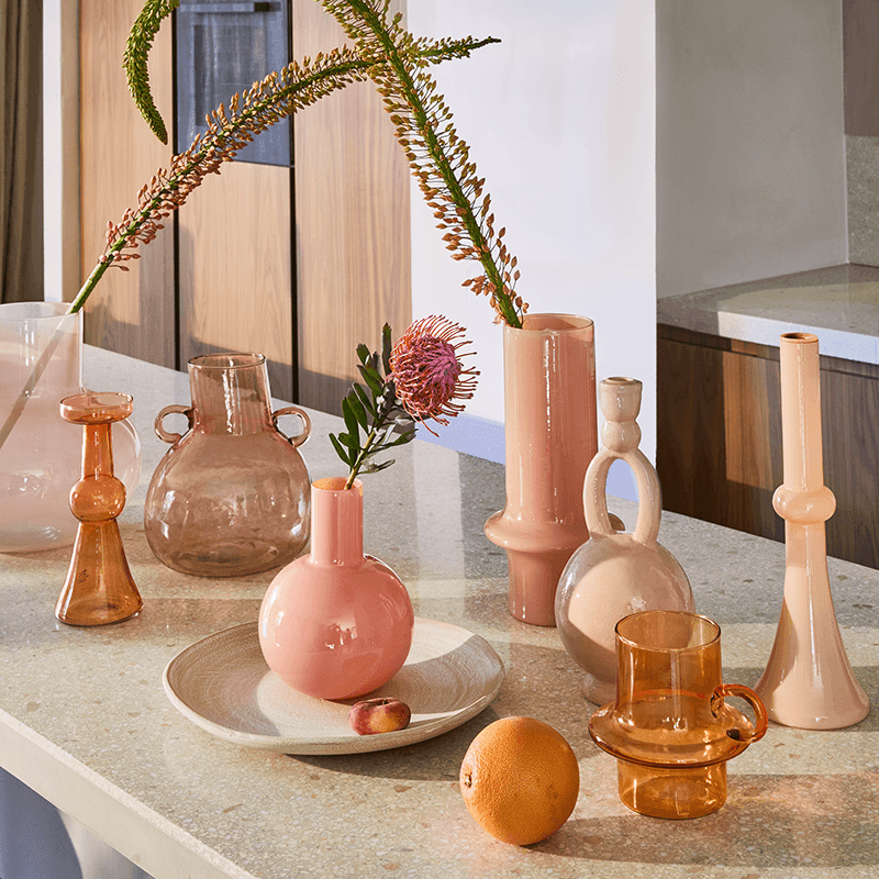 Urban Nature Culture kandelaar Leonora Peach Whip M - 34x10.5cm