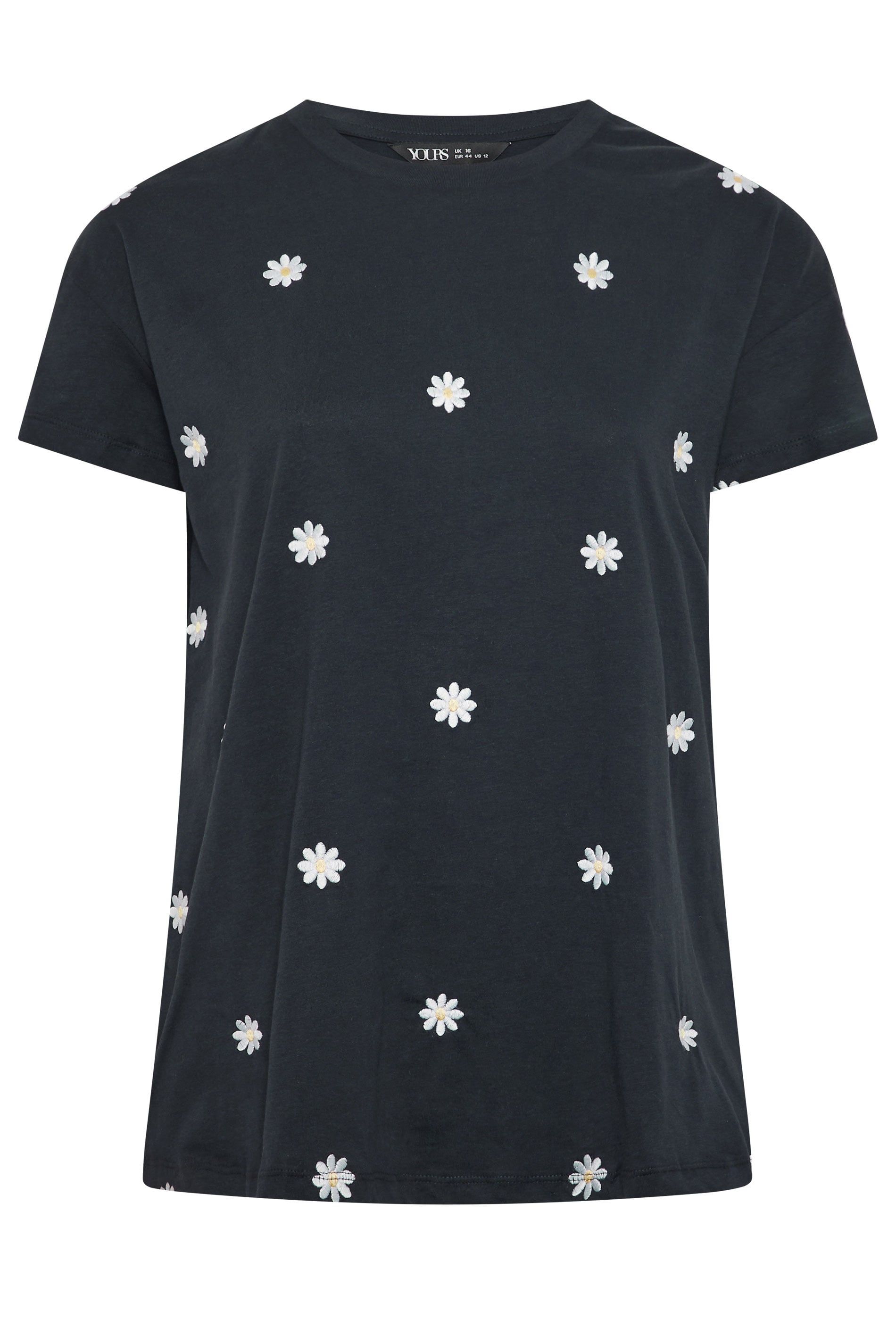 Yours Embroidered Daisy T-Shirt