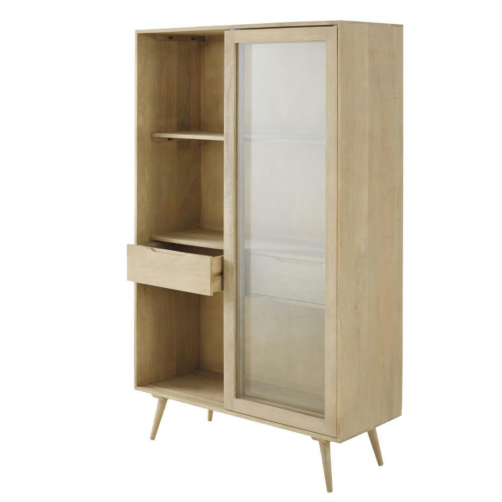 Trocadero - Vitrine vintage 2 portes finition vieillie et grisée