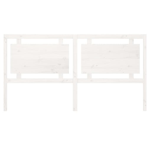 NNEVL Bed Headboard White 185.5x4x100 cm Solid Wood Pine
